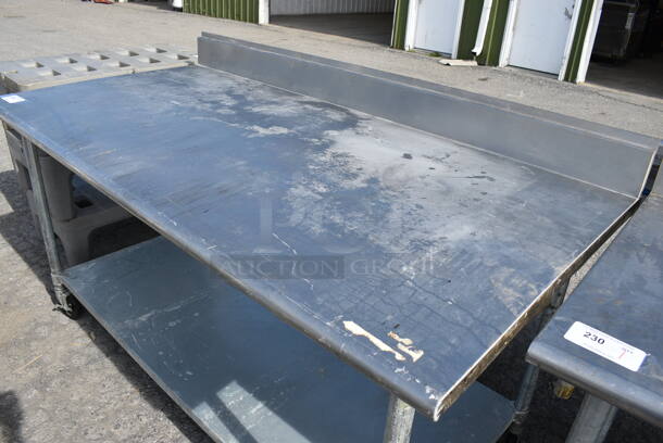 Stainless Steel Commercial Table w/ Backsplash and Undershelf on Commercial Casters. 72x36x42 - Image 3 of 4