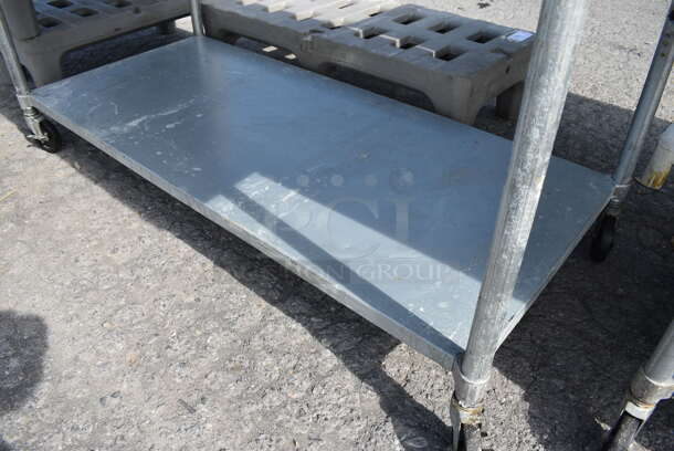 Stainless Steel Commercial Table w/ Backsplash and Undershelf on Commercial Casters. 72x36x42 - Image 4 of 4