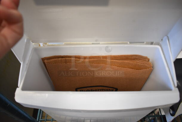3 Rubbermaid White Poly Trash Cans. 13x5x11. 3 Times Your Bid! - Image 4 of 4