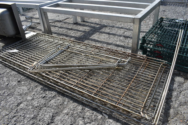 ALL ONE MONEY! Lot of 3 Chrome Finish Racks! 48x18x1, 18x4 - Image 4 of 4