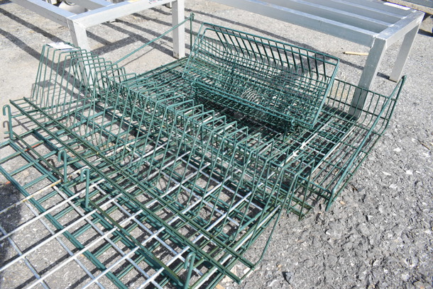 ALL ONE MONEY! Lot of Green Finish Pieces to Wall Mount Storage System! - Image 2 of 3