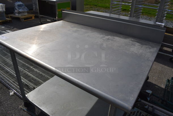 Stainless Steel Commercial Table w/ Backsplash and Undershelf on Commercial Casters. 48x30x42 - Image 3 of 5