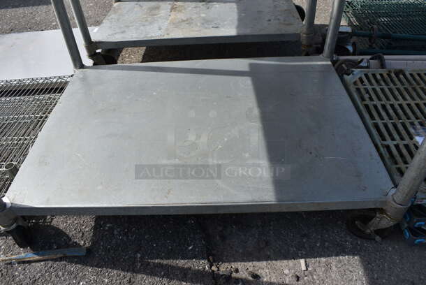 Stainless Steel Commercial Table w/ Backsplash and Undershelf on Commercial Casters. 48x30x42 - Image 4 of 5