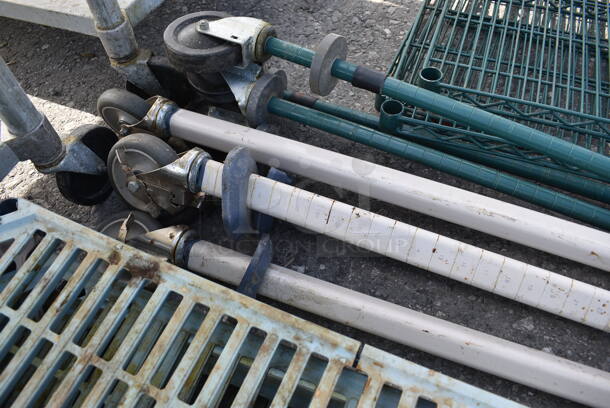 ALL ONE MONEY! Lot of 4 Metro Max Shelves w/ 4 Poles on Commercial Casters. 60x24x1.5, 75" - Image 4 of 4