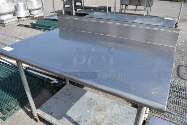 Stainless Steel Commercial Table w/ Backsplash and Undershelf on Commercial Casters. 48x30x42 - Image 3 of 4