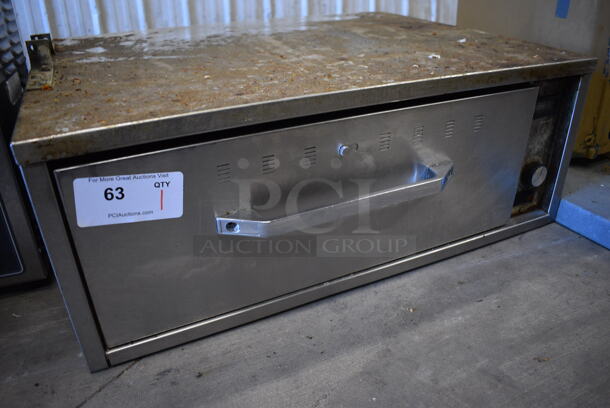 Stainless Steel Commercial Countertop Single Drawer Food Warmer. 115 Volts, 1 Phase. 29.5x23x11. Tested and Working! - Image 2 of 7