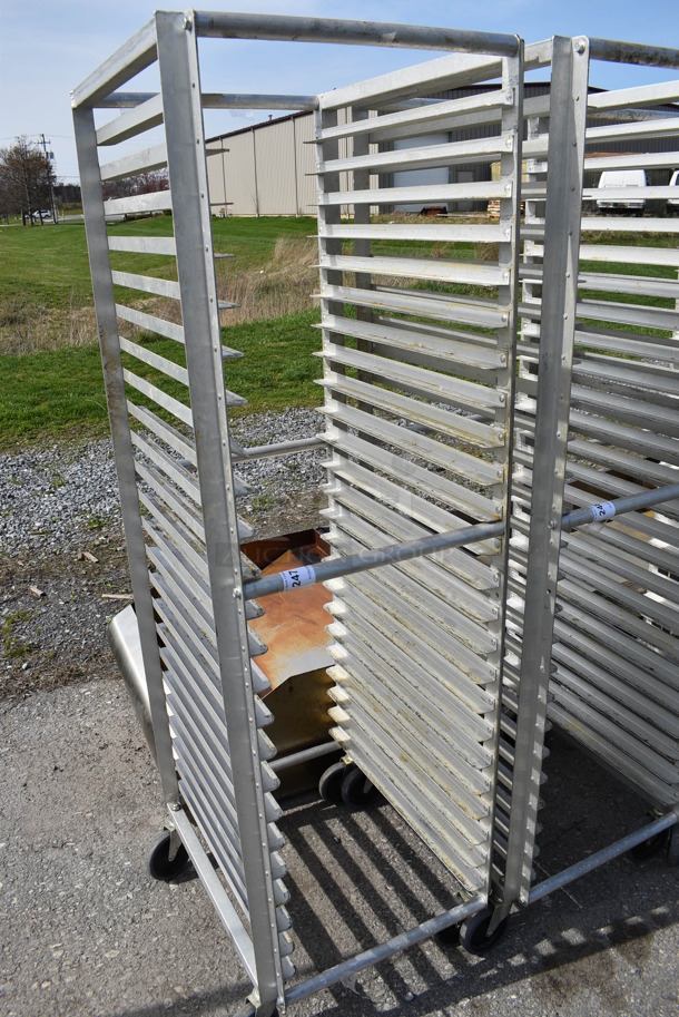 Metal Commercial Pan Transport Rack on Commercial Casters. 21x27x69.5 - Image 2 of 3