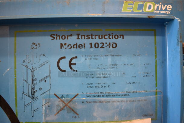 Mil-tek 102HD Blue Metal Commercial Floor Style Baler. 30x22x89 - Image 6 of 10