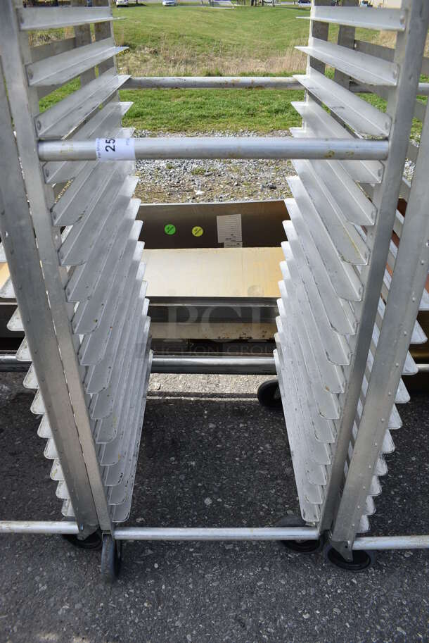 Metal Commercial Pan Transport Rack on Commercial Casters. 21x27x69.5 - Image 3 of 3