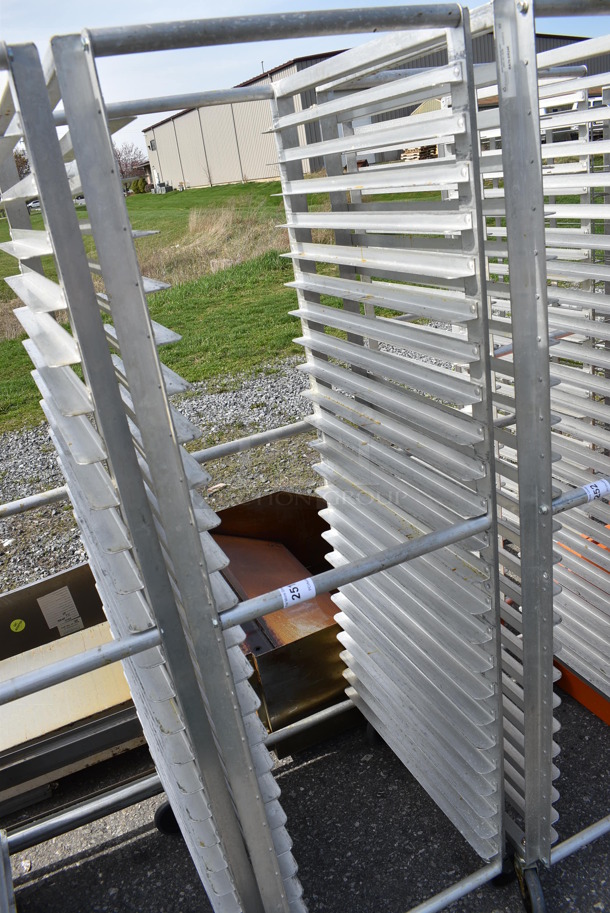Metal Commercial Pan Transport Rack on Commercial Casters. 21x27x69.5 - Image 2 of 3