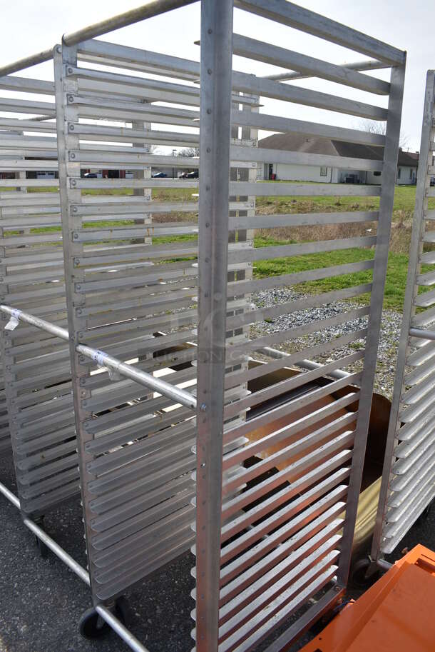 Metal Commercial Pan Transport Rack on Commercial Casters. 21x27x69.5 - Image 2 of 3
