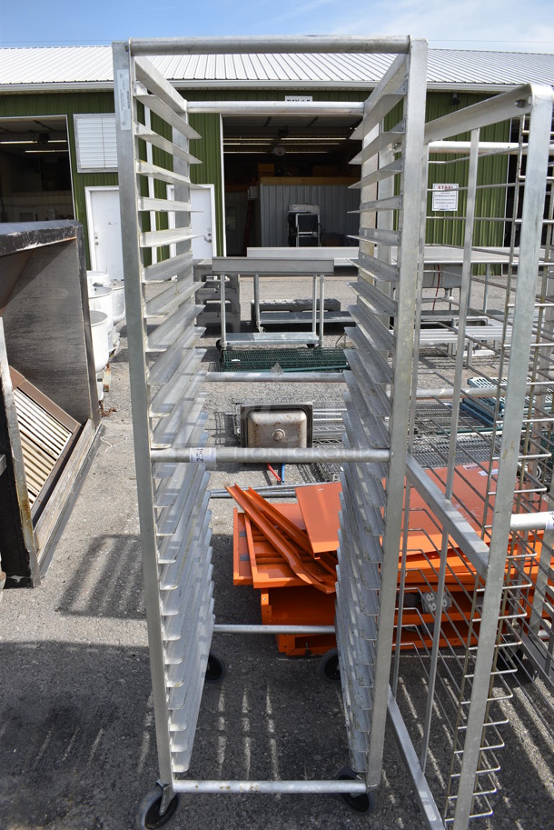 Metal Commercial Pan Transport Rack on Commercial Casters. 21x27x69.5 - Image 1 of 3