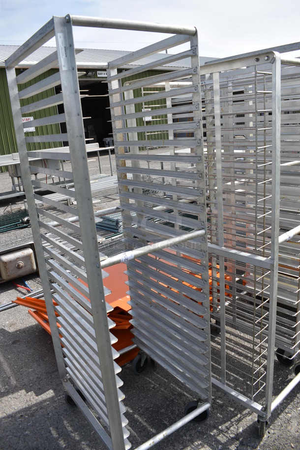 Metal Commercial Pan Transport Rack on Commercial Casters. 21x27x69.5 - Image 2 of 3