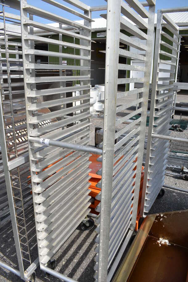 Metal Commercial Pan Transport Rack on Commercial Casters. 19x25x70 - Image 2 of 3