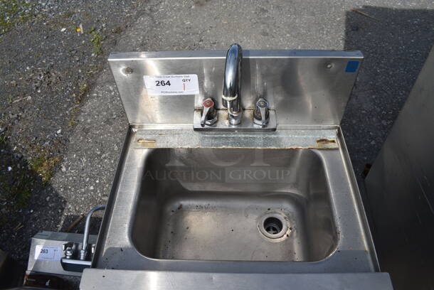 Stainless Steel Commercial Single Bay Sink w/ Faucet, Handles and Front Shelf. 18x24x40 - Image 3 of 4