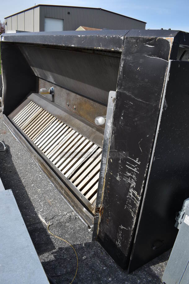 AWESOME! 9' Stainless Steel Commercial SELF CONTAINED Grease Hood w/ Filters. 126x31x55 - Image 6 of 8