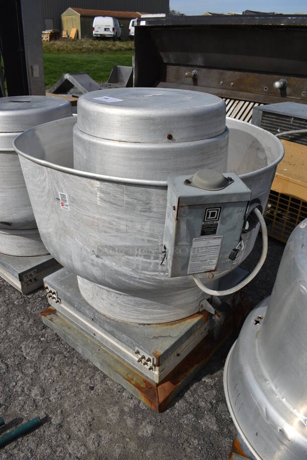 Penn Ventilation Model FX13BHFT Metal Commercial Rooftop Mushroom Exhaust Fan. 208-230/460 Volts, 3 Phase. 36x36x40 - Image 3 of 7