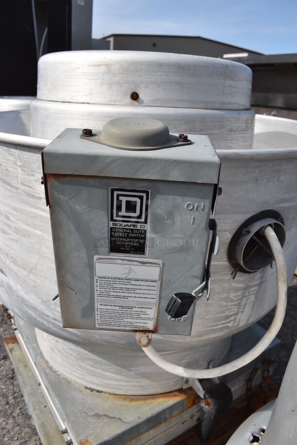 Penn Ventilation Model FX13BHFT Metal Commercial Rooftop Mushroom Exhaust Fan. 208-230/460 Volts, 3 Phase. 36x36x40 - Image 5 of 7