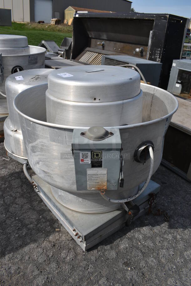 Penn Ventilation Model FX13BHFT Metal Commercial Rooftop Mushroom Exhaust Fan. 208-230/460 Volts, 3 Phase. 36x36x36 - Image 2 of 7