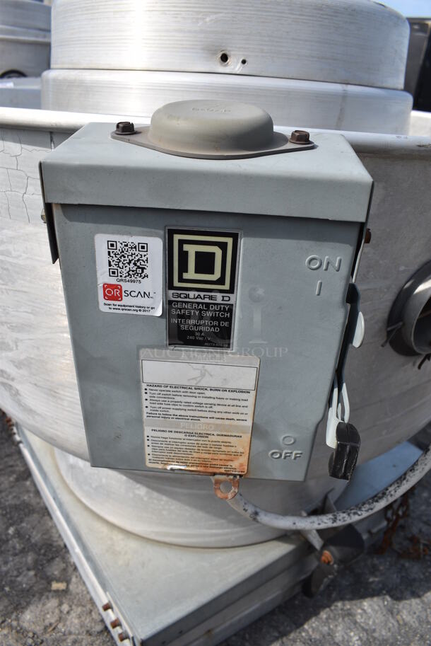 Penn Ventilation Model FX13BHFT Metal Commercial Rooftop Mushroom Exhaust Fan. 208-230/460 Volts, 3 Phase. 36x36x36 - Image 3 of 7