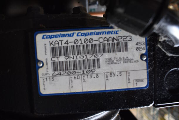 Copeland Model KAT4-0100-CAAN223 Commercial Semi-Hermetic Dental Air Compressor. 115 Volts, 1 Phase. 26x15x27 - Image 8 of 8