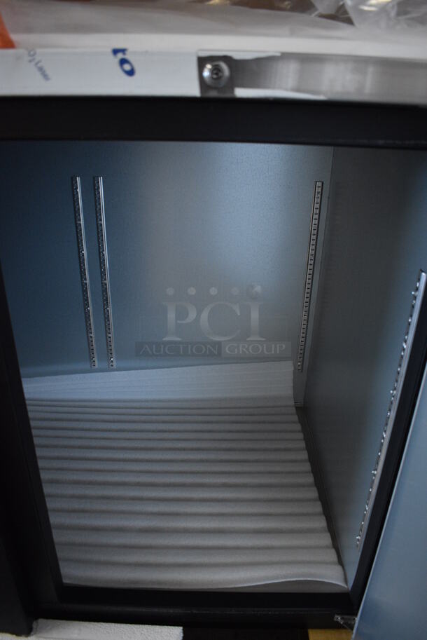 BRAND NEW! 2018 Fagor Model FBB79 Stainless Steel Commercial 3 Door Back Bar Cooler w/ Poly Coated Racks. 115 Volts, 1 Phase. 80x29x37.5. Tested and Working! - Image 4 of 9