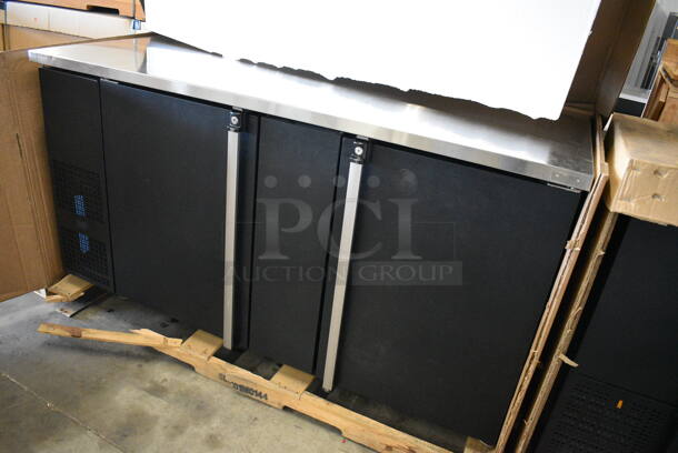 BRAND NEW! Micro Matic Model MBB-68 G E Stainless Steel Commercial 2 Door Back Bar Cooler. 115 Volts, 1 Phase. 69.5x29x37. Tested and Working! - Image 2 of 8