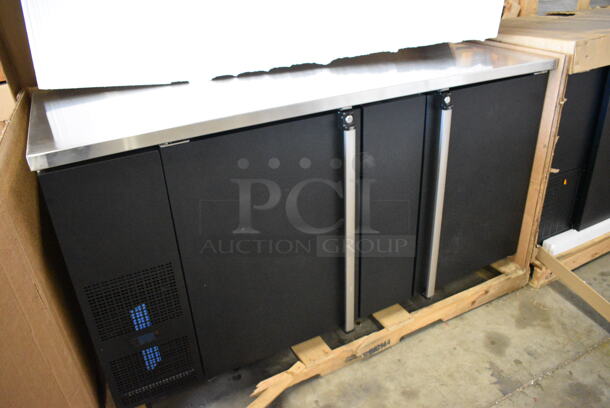 BRAND NEW! Micro Matic Model MBB-68 G E Stainless Steel Commercial 2 Door Back Bar Cooler. 115 Volts, 1 Phase. 69.5x29x37. Tested and Working! - Image 3 of 8