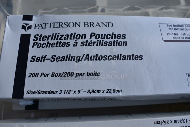 6 Boxes of Various Size Sterilization Pouches in Clear Poly Bin w/ Lid. 17x11x7. 6 Times Your Bid! - Image 3 of 4