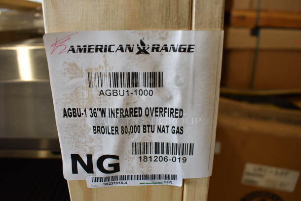 BRAND NEW! American Range Model AGBU-1 Stainless Steel Commercial Natural Gas Powered Cheese Melter. 80,000 BTU. 36x39x38  - Image 3 of 12