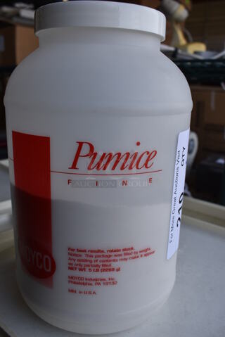 Container of Fine Pumice Powder. 6x6x12