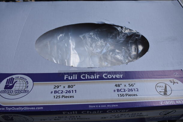 3 Various Items; 1 Box of Plastic Full Chair Covers, 1 Box of Plastic Headrest Covers and Identification Labels. 3 Times Your Bid! - Image 2 of 4