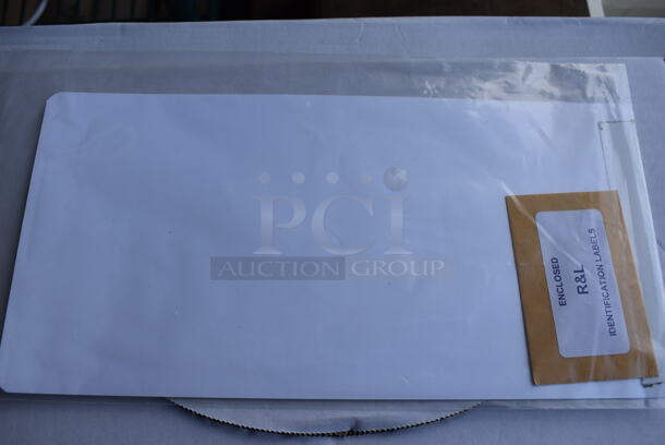 3 Various Items; 1 Box of Plastic Full Chair Covers, 1 Box of Plastic Headrest Covers and Identification Labels. 3 Times Your Bid! - Image 4 of 4