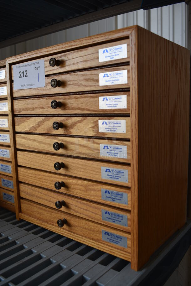 Wooden Display Case of Maxillary Tooth Bands. 13x8.5x14.5 - Image 2 of 5