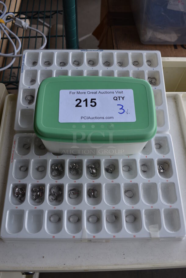 2 Trays and 1 Clear Poly Bin of Teeth Bands. 10.5x6.5x1 and 6.5x4x3. 3 Times Your Bid! - Image 1 of 4