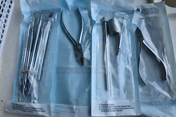 ALL ONE MONEY! Lot of Various Dental Tools Including Pliers and Scalers in White Poly Bin. 9.5x6x2.5 - Image 5 of 5