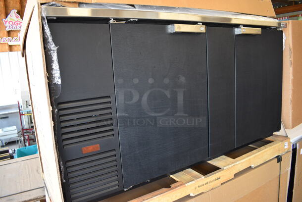 BRAND NEW! 2017 Fagor Model FDD-69-N Stainless Steel Commercial 2 Door Back Bar Cooler w/ Beer Tower. 115 Volts, 1 Phase. 69.5x29x37. Tested and Working! - Image 3 of 11
