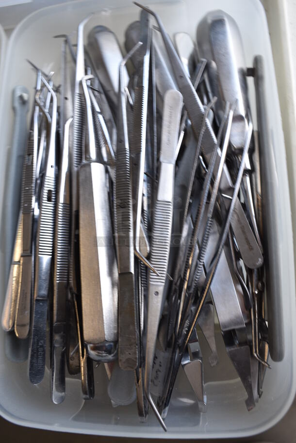 3 Poly Bins of Dental Tools Including Pliers and Probes. 8.5x5x2.5 and 8.5x5x1.5. 3 Times Your Bid! - Image 3 of 5