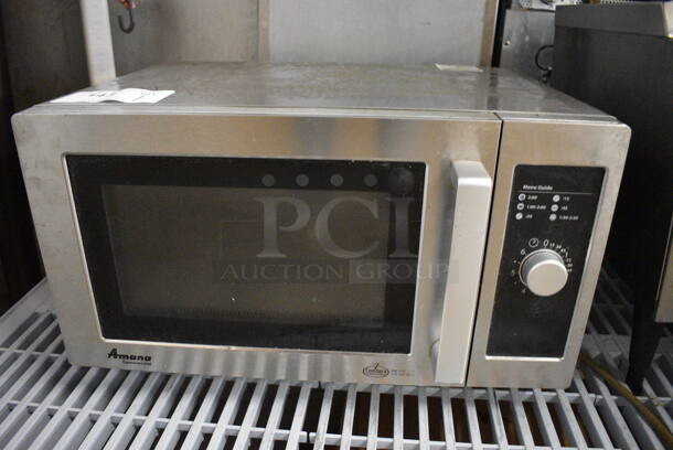 Amana Stainless Steel Commercial Countertop Microwave Oven. 20x16x12