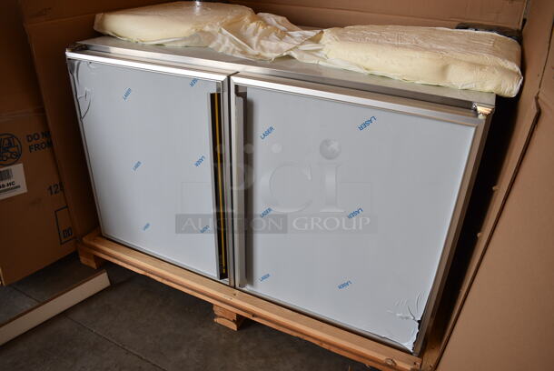 BRAND NEW! Silver King Model SKR48 Stainless Steel Commercial 2 Door Undercounter Cooler. 115 Volts, 1 Phase. 48x31x29. Tested and Working! - Image 2 of 12