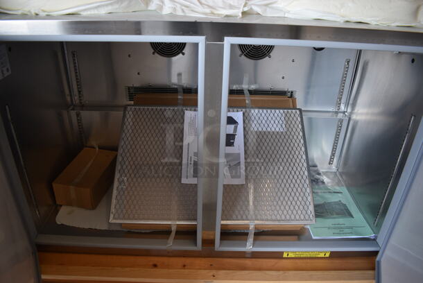 BRAND NEW! Silver King Model SKR48 Stainless Steel Commercial 2 Door Undercounter Cooler. 115 Volts, 1 Phase. 48x31x29. Tested and Working! - Image 5 of 12