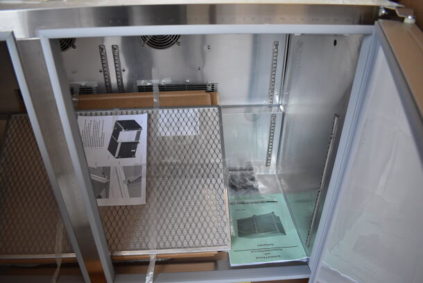 BRAND NEW! Silver King Model SKR48 Stainless Steel Commercial 2 Door Undercounter Cooler. 115 Volts, 1 Phase. 48x31x29. Tested and Working! - Image 6 of 12