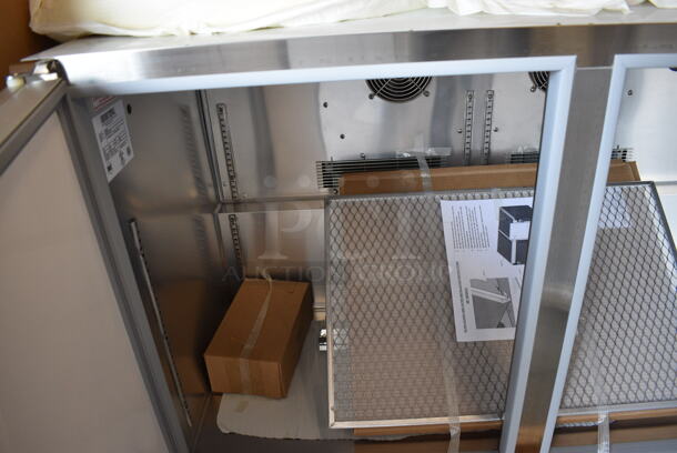 BRAND NEW! Silver King Model SKR48 Stainless Steel Commercial 2 Door Undercounter Cooler. 115 Volts, 1 Phase. 48x31x29. Tested and Working! - Image 7 of 12