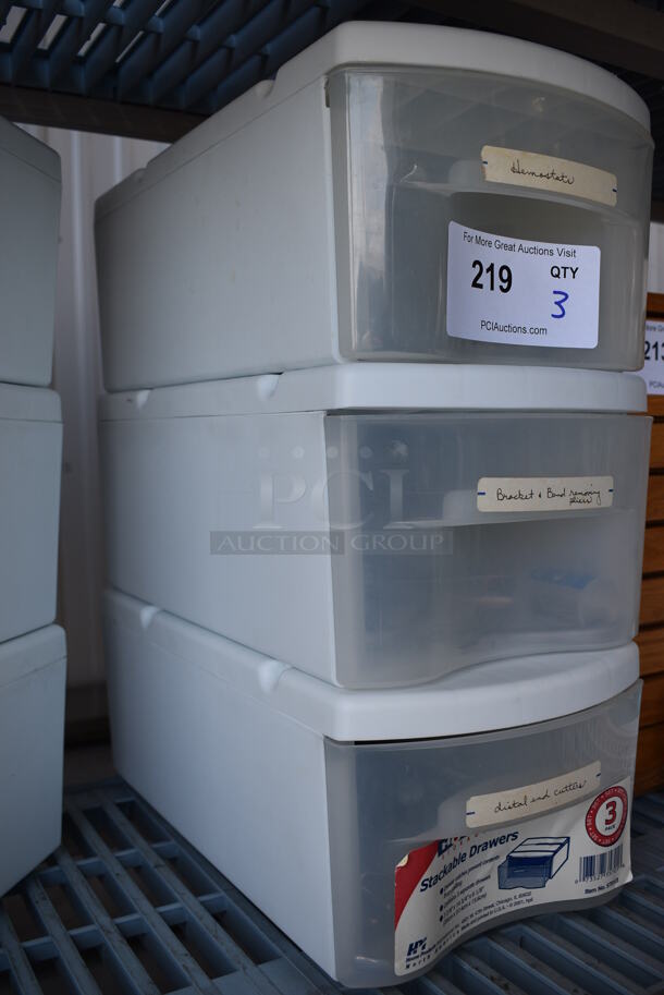 3 Poly Containers with Various Dental Tools. Includes Distal End Cutters, Bracket and Band Removing Pliers and Hemostats. 8x14x6. 3 Times Your Bid! - Image 6 of 6