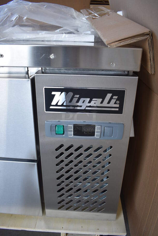 BRAND NEW! Migali Model C-CB48-HC Stainless Steel Commercial 2 Drawer Chef Base. 48.5x32x21. Tested and Working! - Image 3 of 5