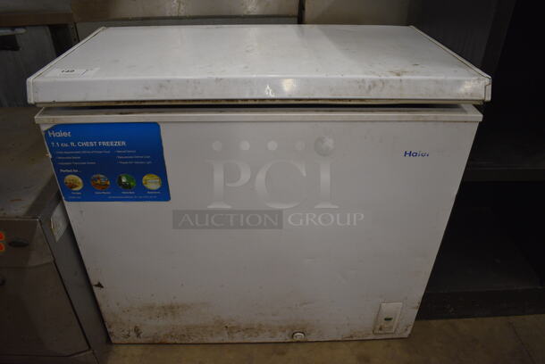 NICE! Haier Model HCM071AW Chest Freezer. 115 Volts, 1 Phase. 37x21x34. Tested and Working!