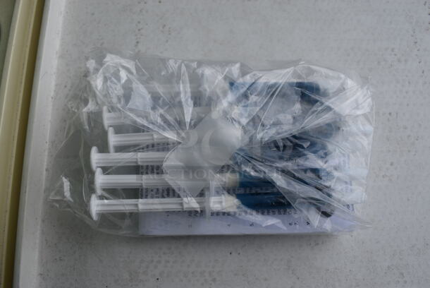 ALL ONE MONEY! Lot of Various Items Including Microbrush Applicators and Disposable Air/Water Syringe Tips in Green Poly Bin. 11x12x9 - Image 2 of 7