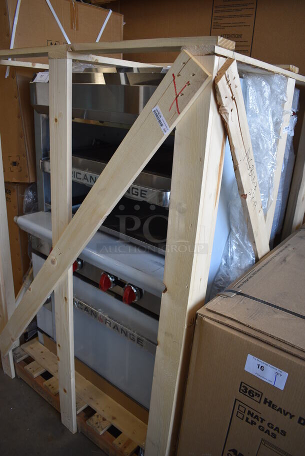BRAND NEW! American Range Model AGBU-3 Stainless Steel Commercial Natural Gas Powered Vertical Broiler w/ Oven. 36x39x55 - Image 2 of 10