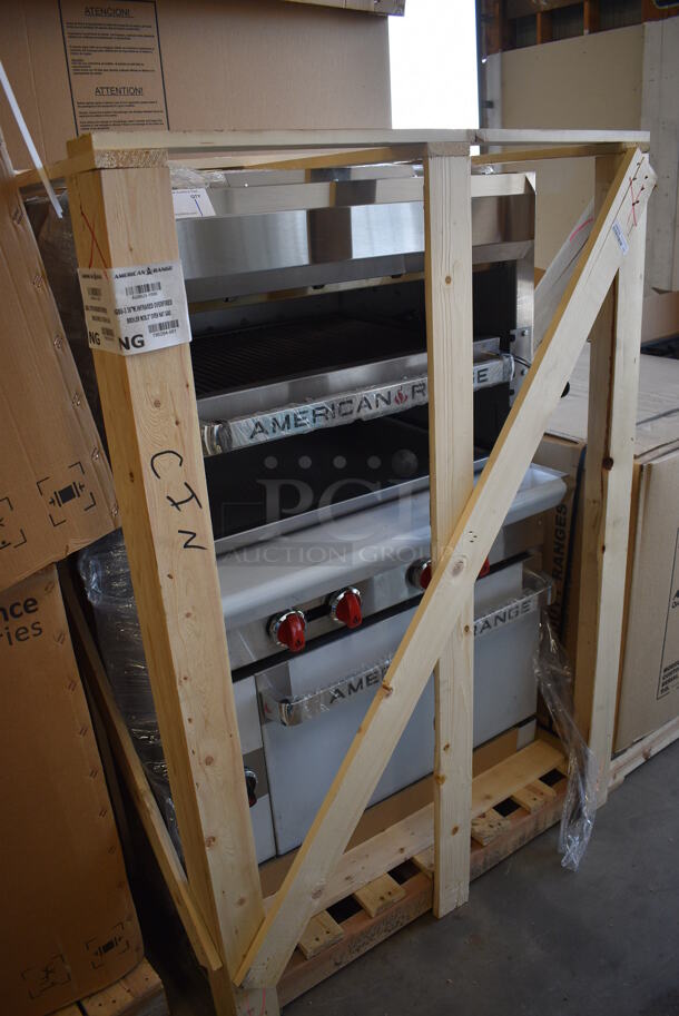 BRAND NEW! American Range Model AGBU-3 Stainless Steel Commercial Natural Gas Powered Vertical Broiler w/ Oven. 36x39x55 - Image 4 of 10