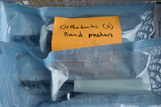 ALL ONE MONEY! Lot of Various Items in White Poly Bin. Includes Band Pushers and Brackets. 9.5x6x2.5 - Image 5 of 6